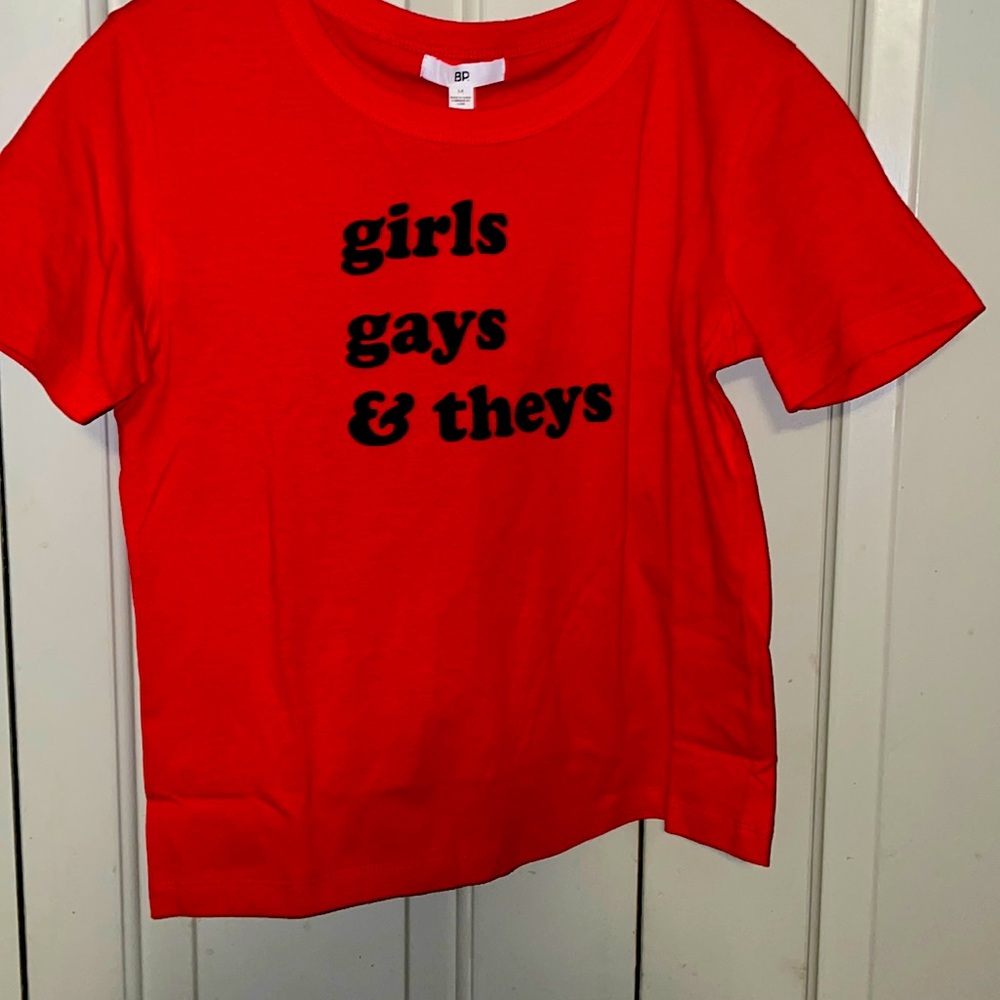 NWT BP Nordstrom M half shirt Red